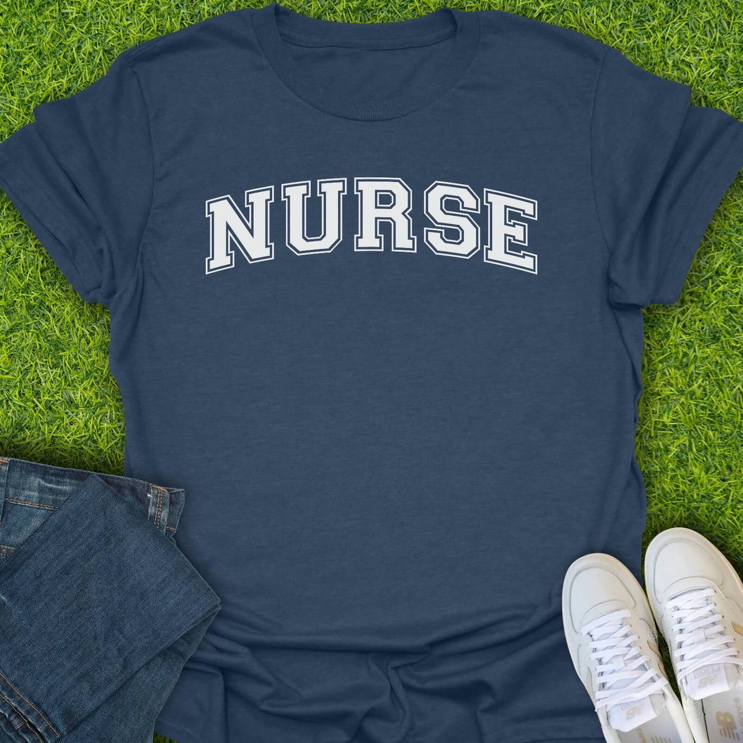 T-Shirt Heather Navy / S Varsity Nurse Tee