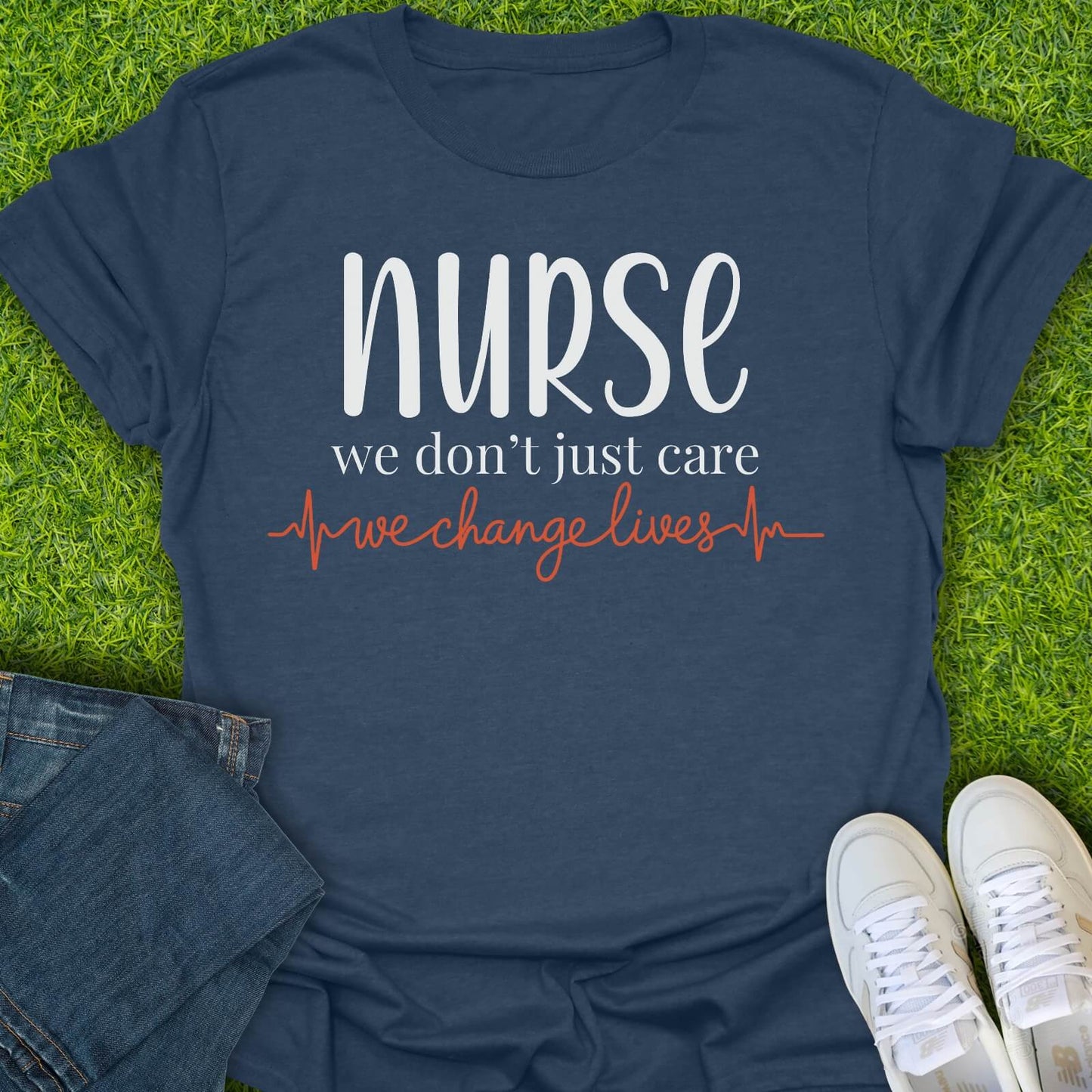T-Shirt Heather Navy / S We Change Lives Tee