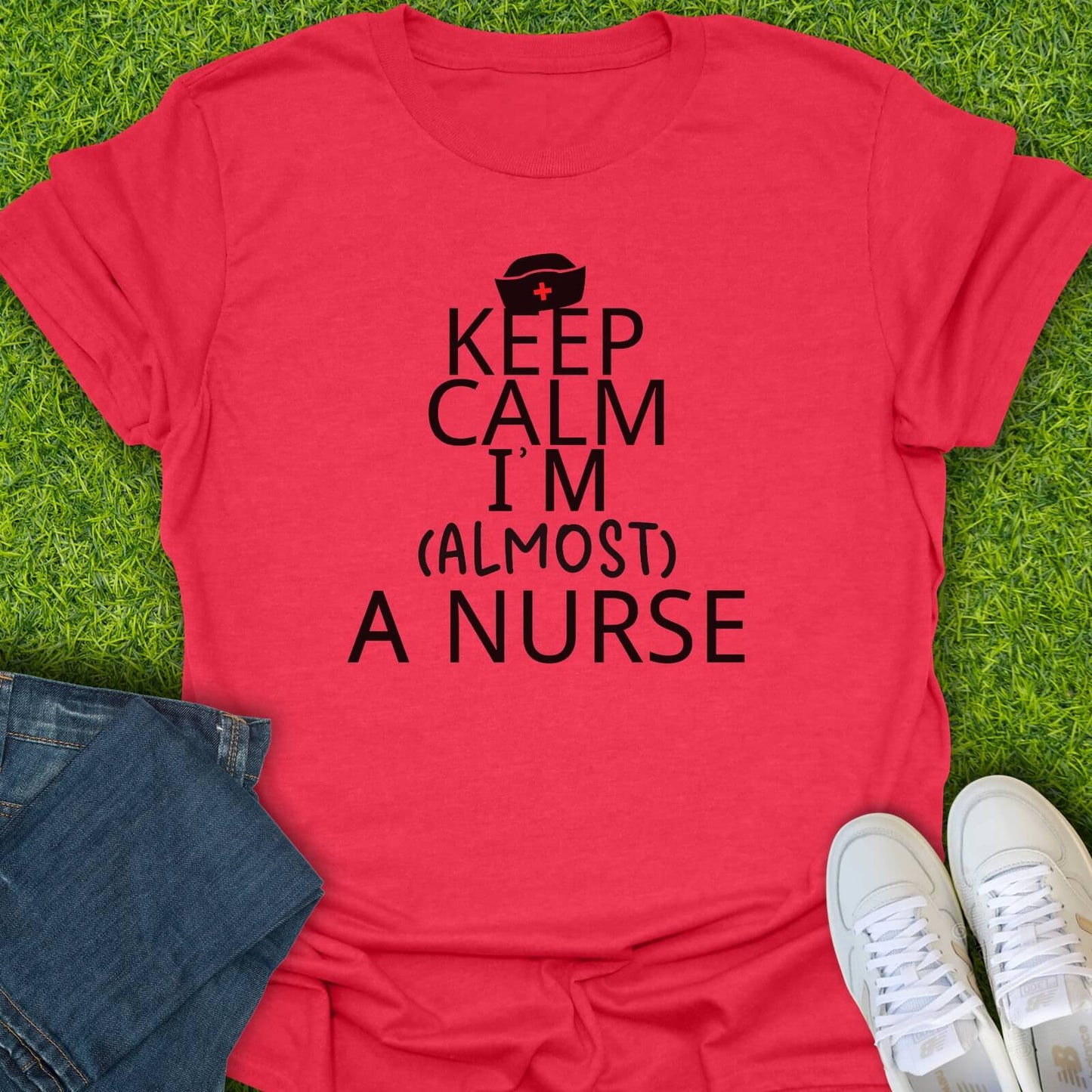 T-Shirt Heather Red / S Almost A Nurse Tee