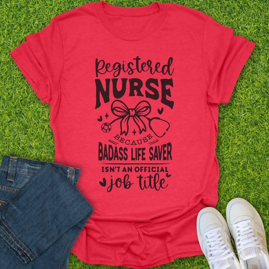 T-Shirt Heather Red / S Badass Life Saver Tee