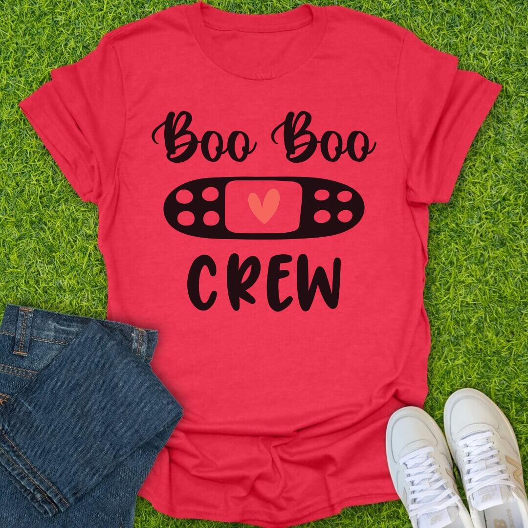 T-Shirt Heather Red / S Boo Boo Crew Tee
