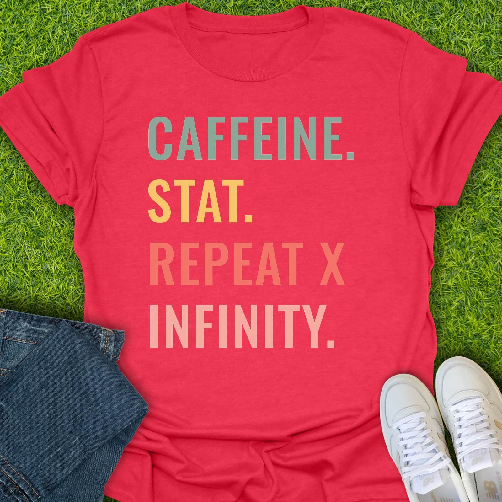 T-Shirt Heather Red / S Caffeine Prescription Tee