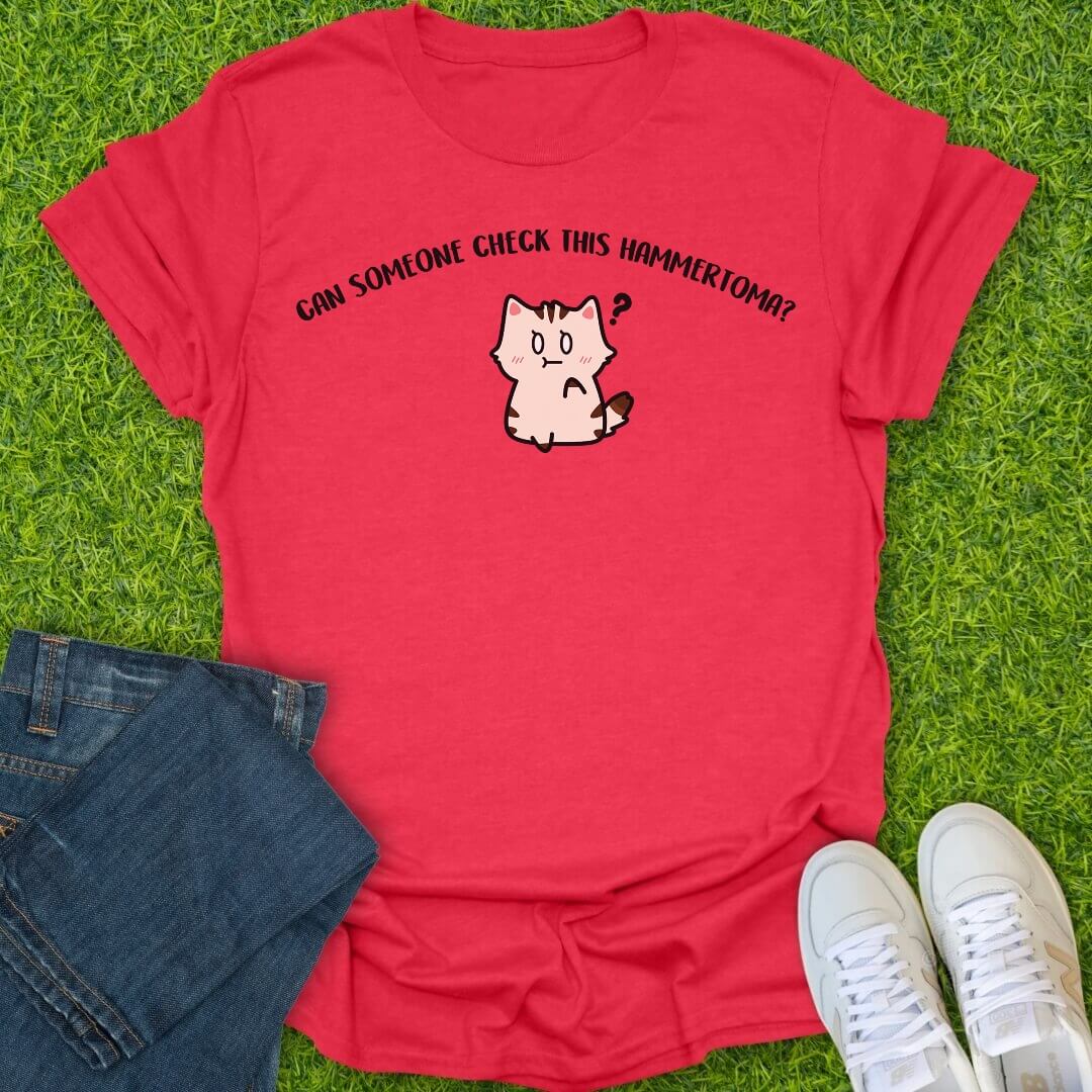 T-Shirt Heather Red / S Can Someone Check This Hammertoma Tee