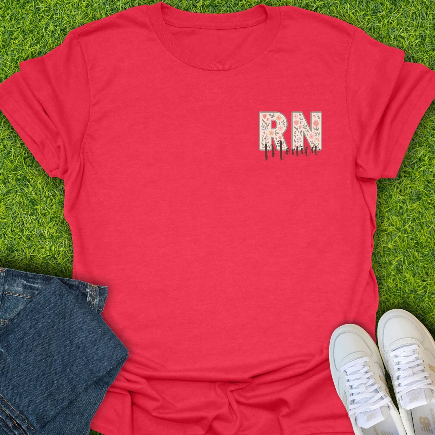 T-Shirt Heather Red / S Custom RN Tee