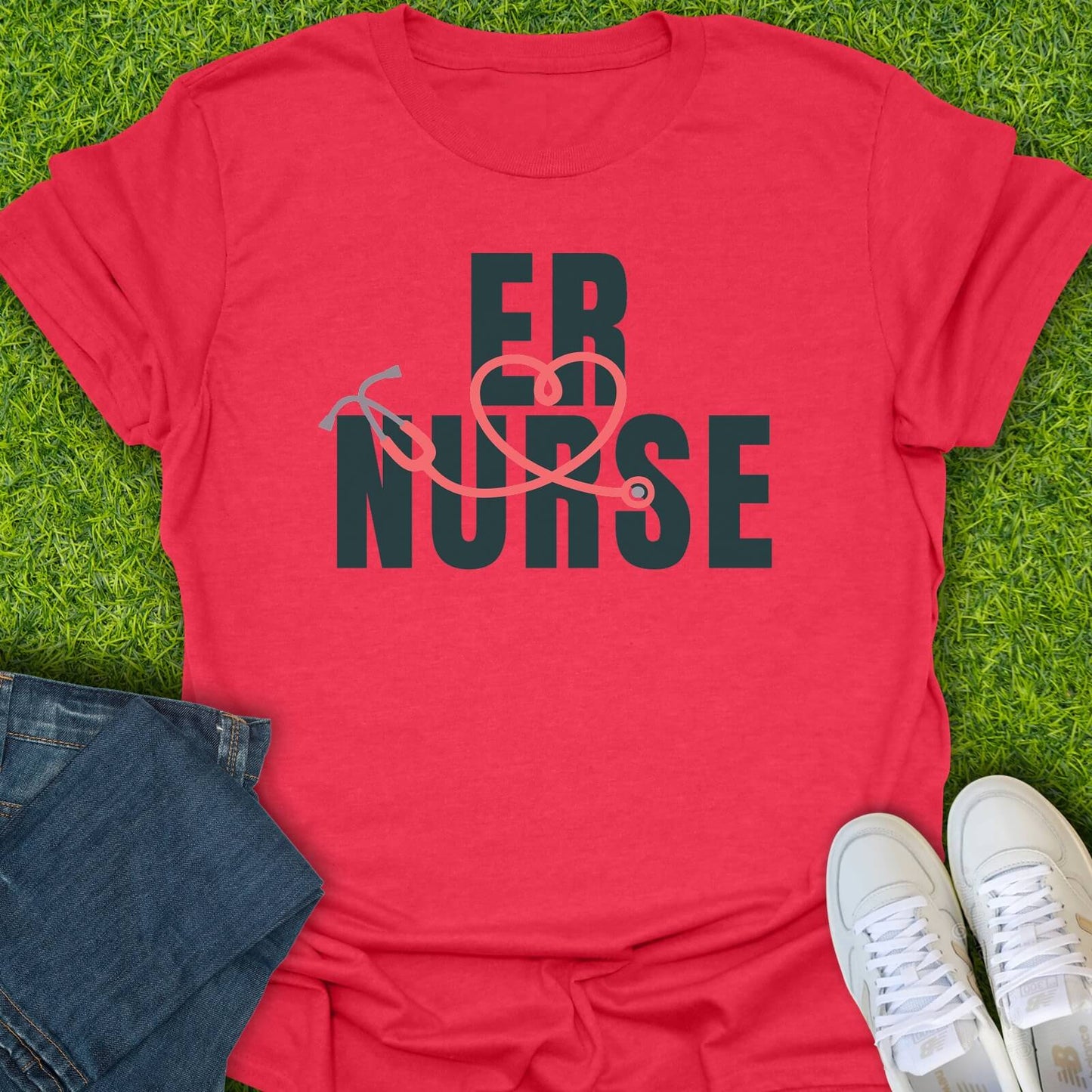 T-Shirt Heather Red / S ER Nurse Tee