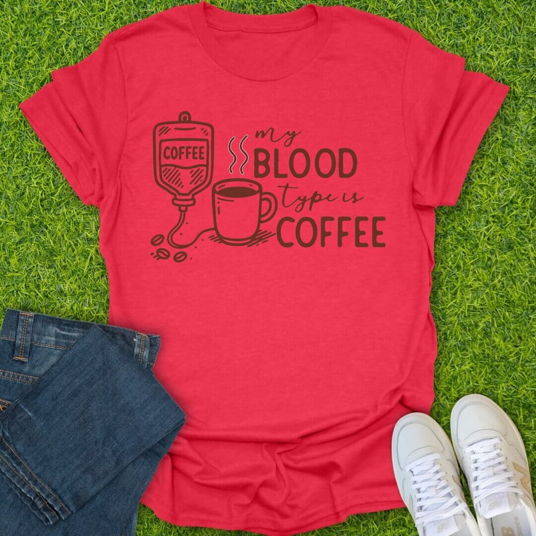 T-Shirt Heather Red / S Espresso In My Veins Tee