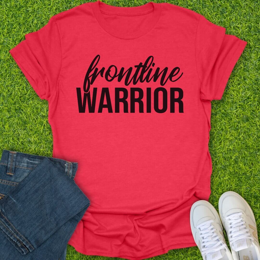 T-Shirt Heather Red / S Frontline Warror Tee