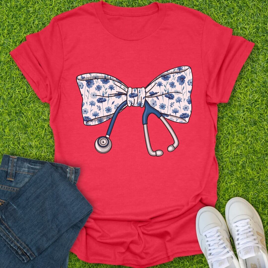 T-Shirt Heather Red / S Healing In Blue Tee