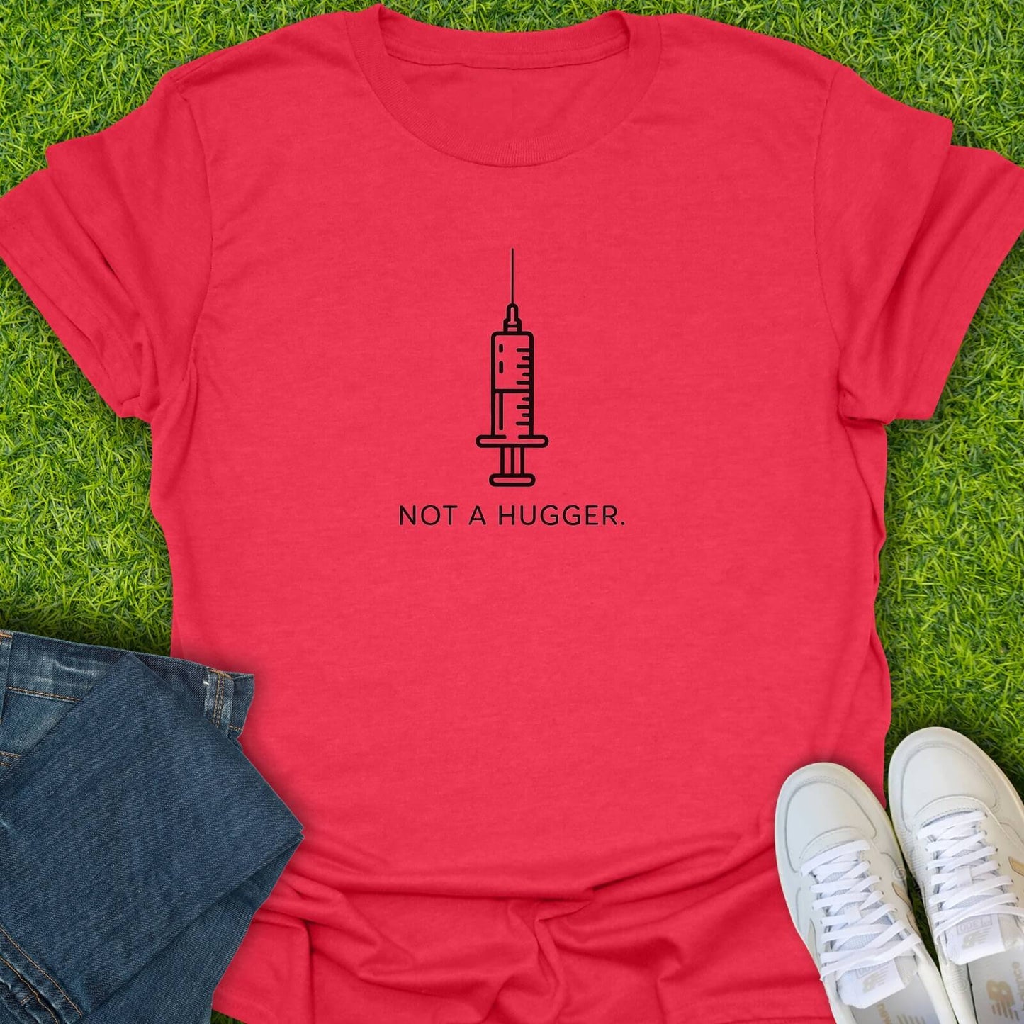 T-Shirt Heather Red / S Not A Hugger Tee