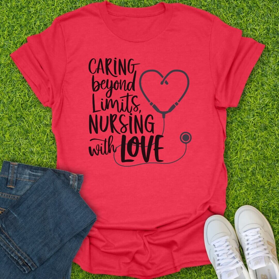 T-Shirt Heather Red / S Nursing With Love Tee