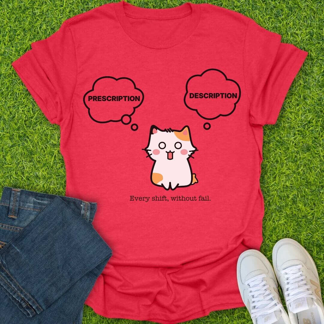 T-Shirt Heather Red / S Prescription Description Tee