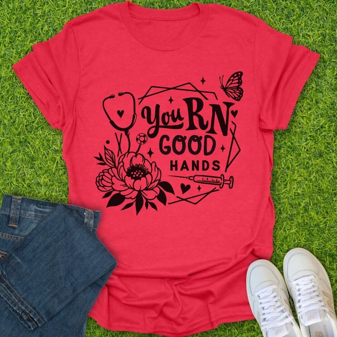 T-Shirt Heather Red / S RN Good Hands Tee