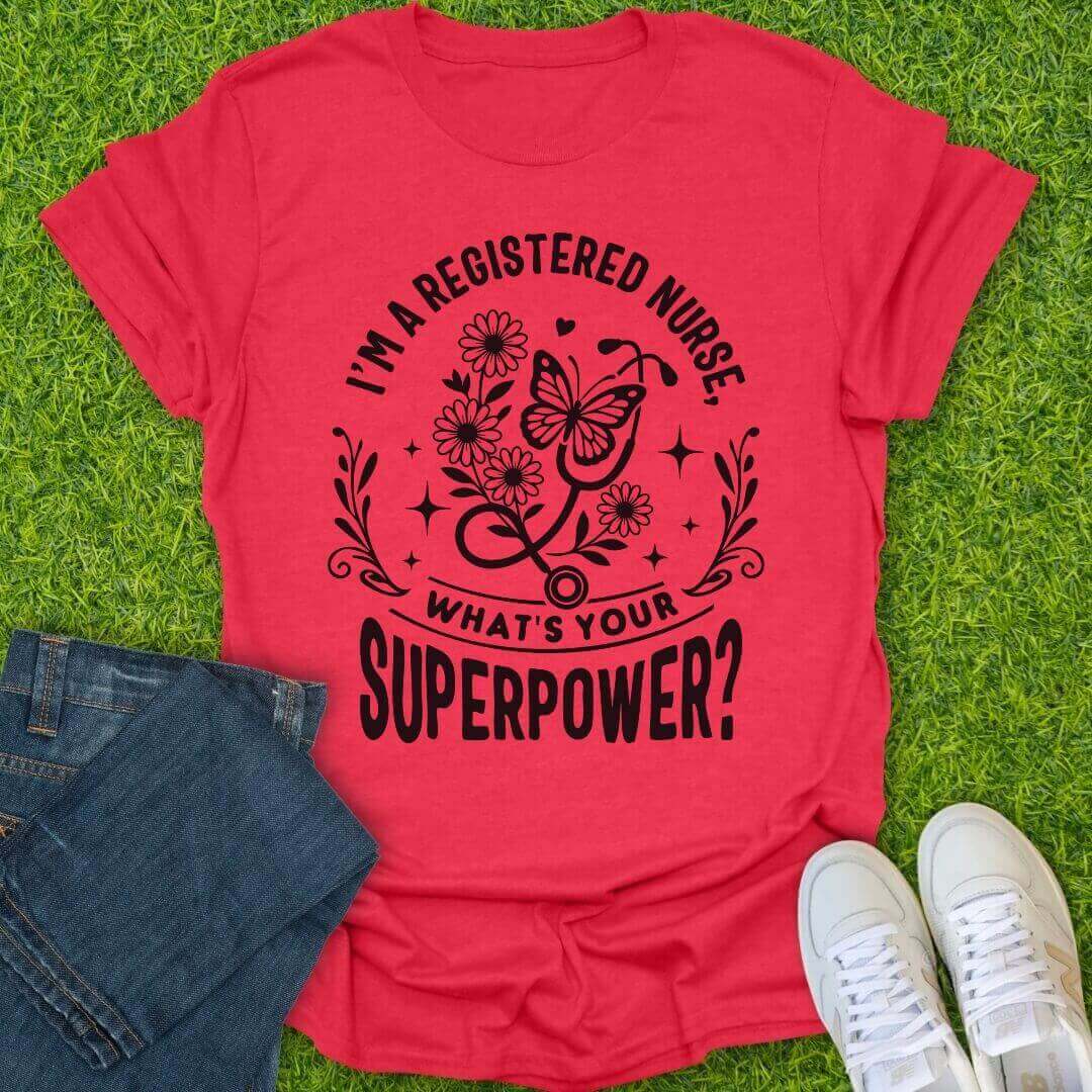 T-Shirt Heather Red / S RN Superhero Tee