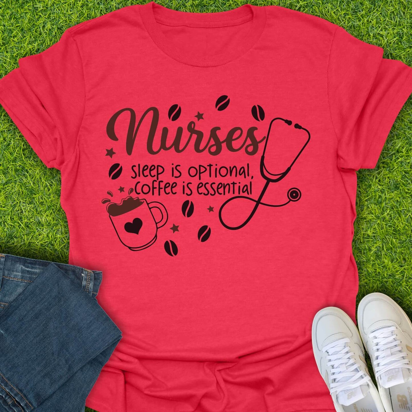 T-Shirt Heather Red / S Sleep is Optional Tee