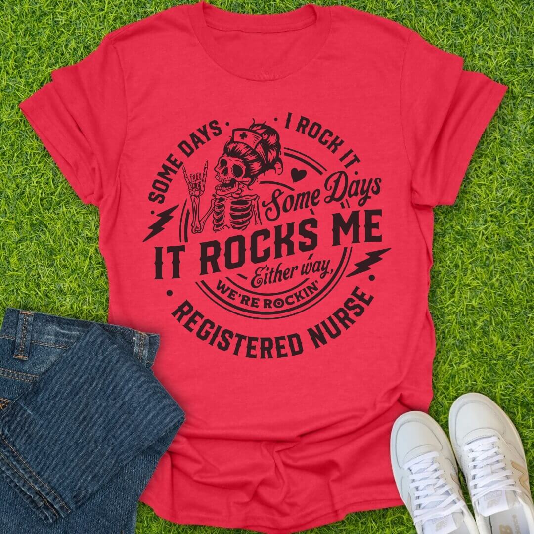 T-Shirt Heather Red / S Some Days I Rock It Tee