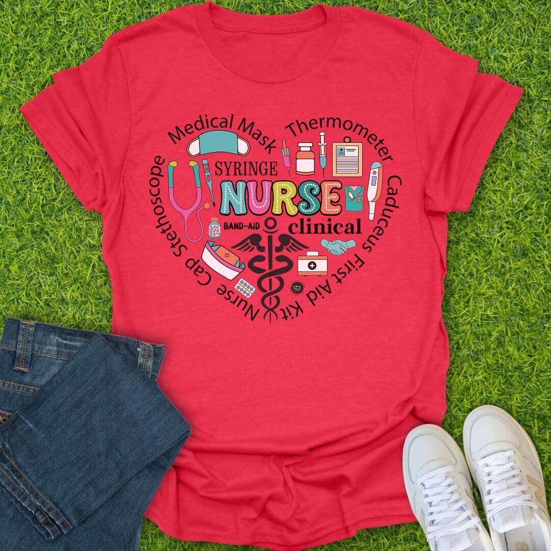 T-Shirt Heather Red / S Survival Icons Tee