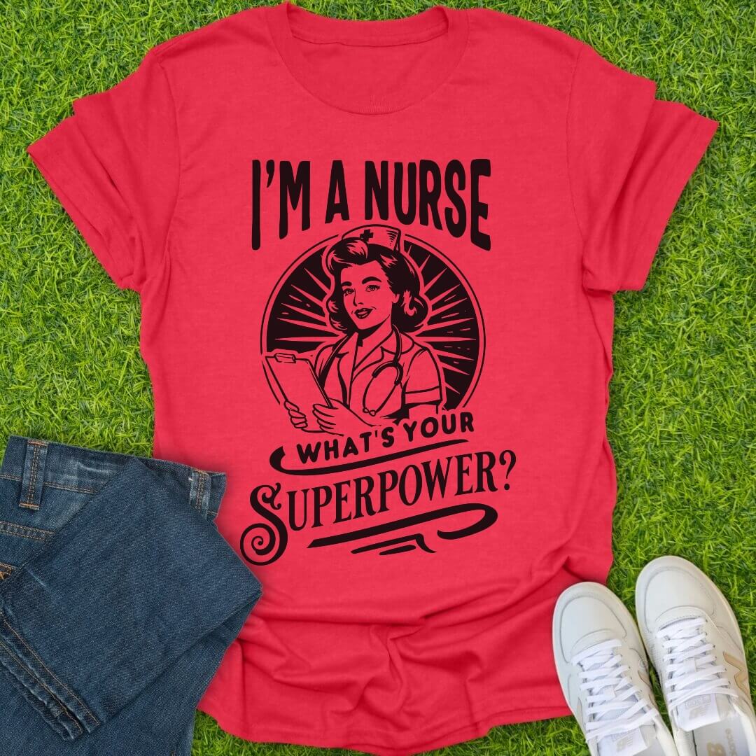 T-Shirt Heather Red / S What is Your Superpower Tee