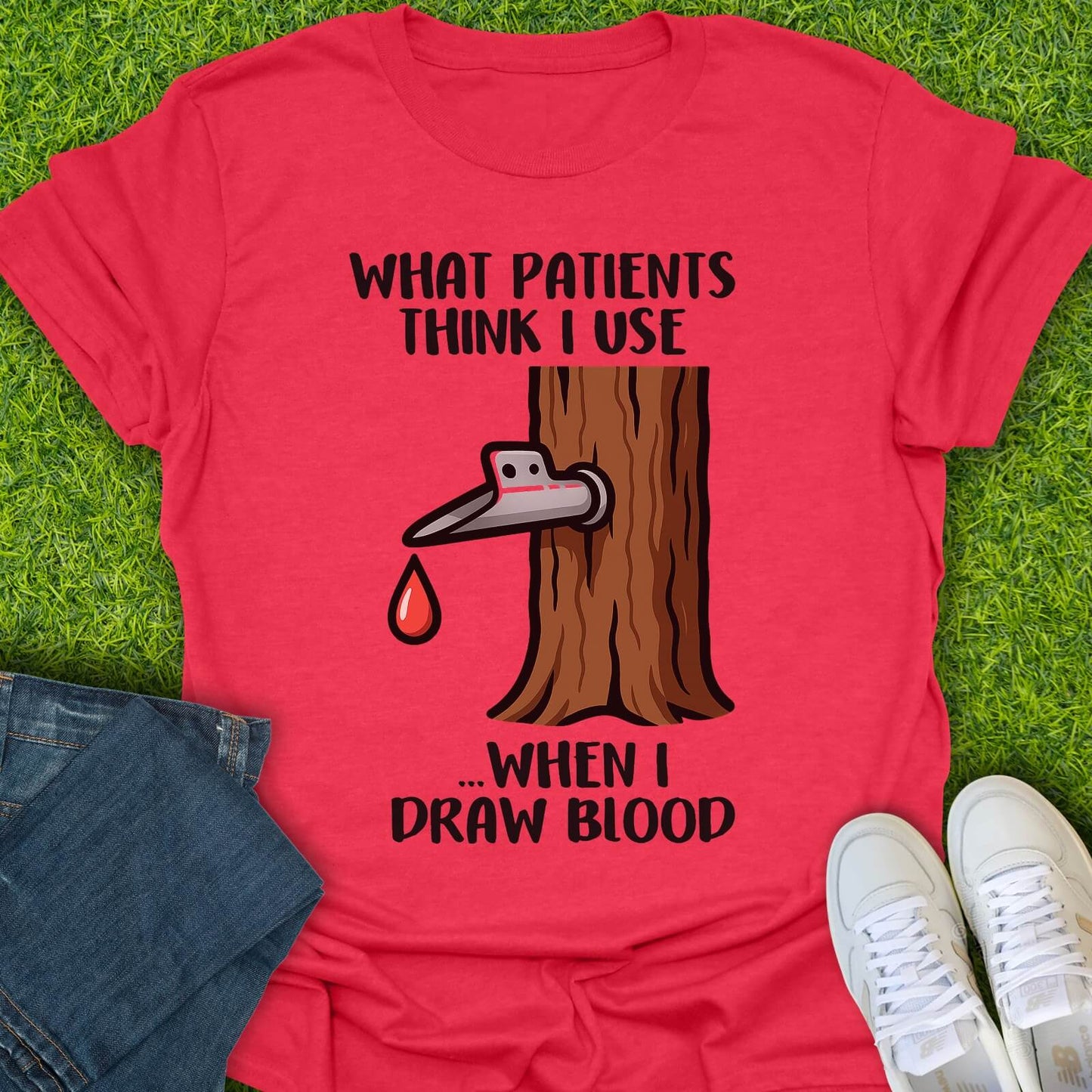 T-Shirt Heather Red / S What Patients Think I Use Tee