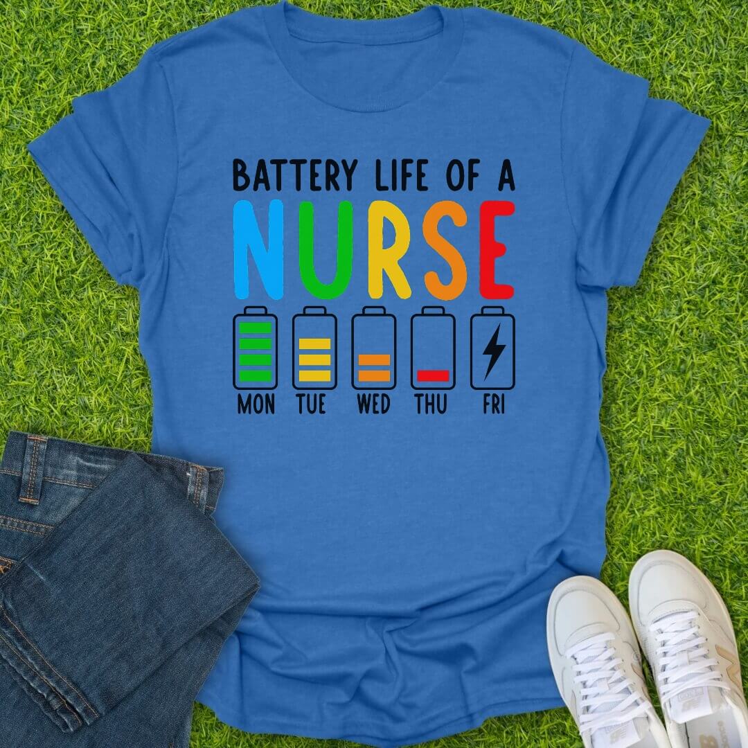 T-Shirt Heather Royal / S Battery Life Tee