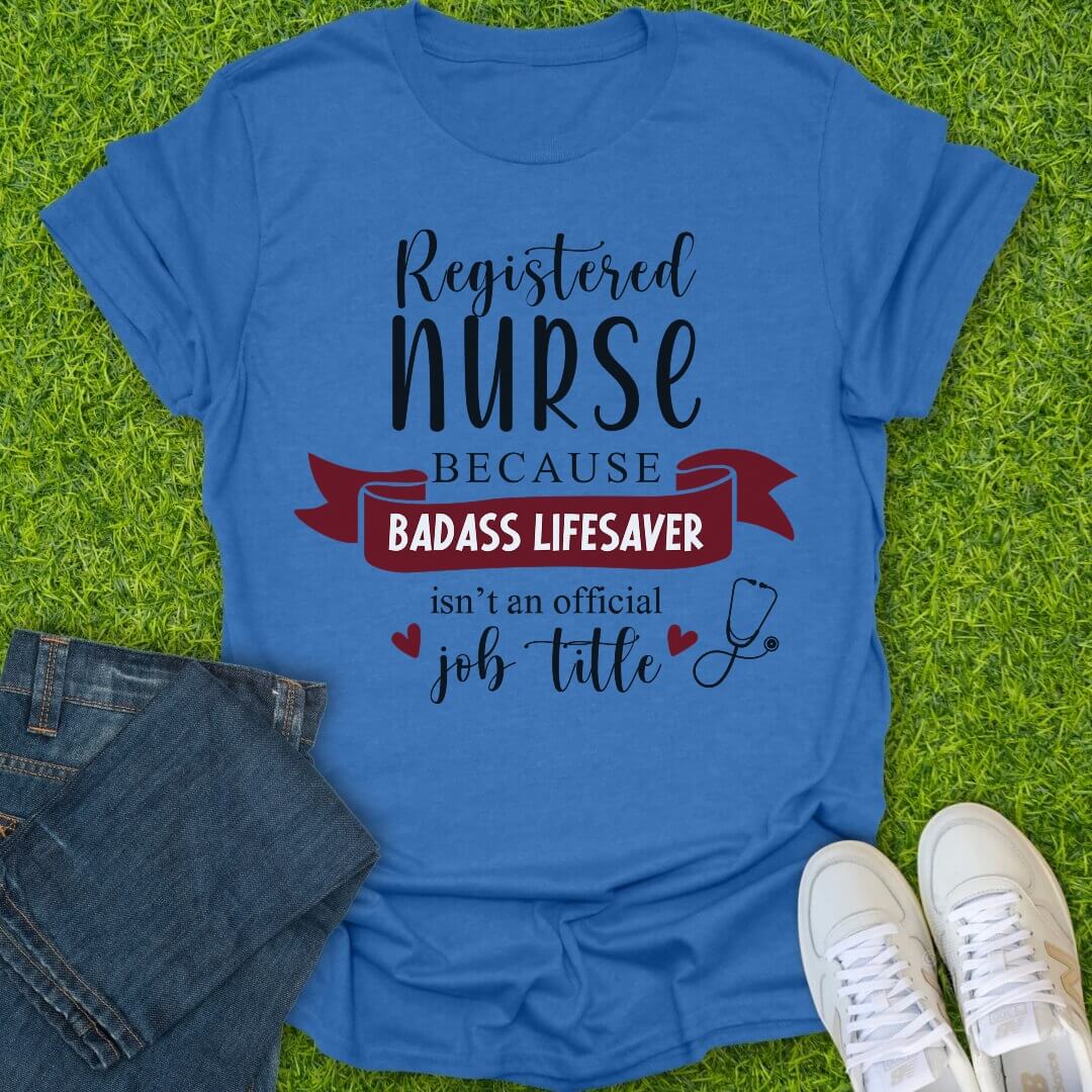 T-Shirt Heather Royal / S Because Badass Isn’t a Title Tee