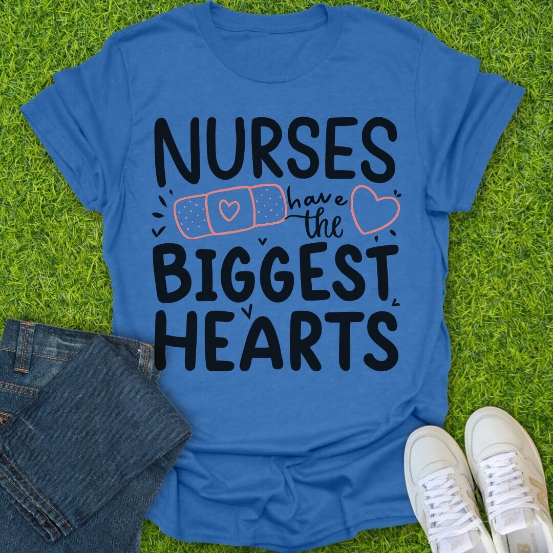 T-Shirt Heather Royal / S Biggest Hearts Bandage Tee