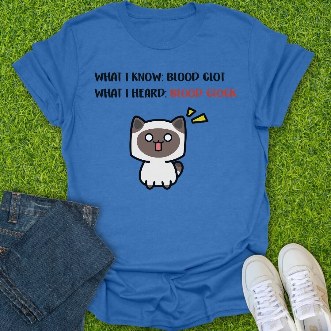 T-Shirt Heather Royal / S Blood Clot Blood Clock Tee
