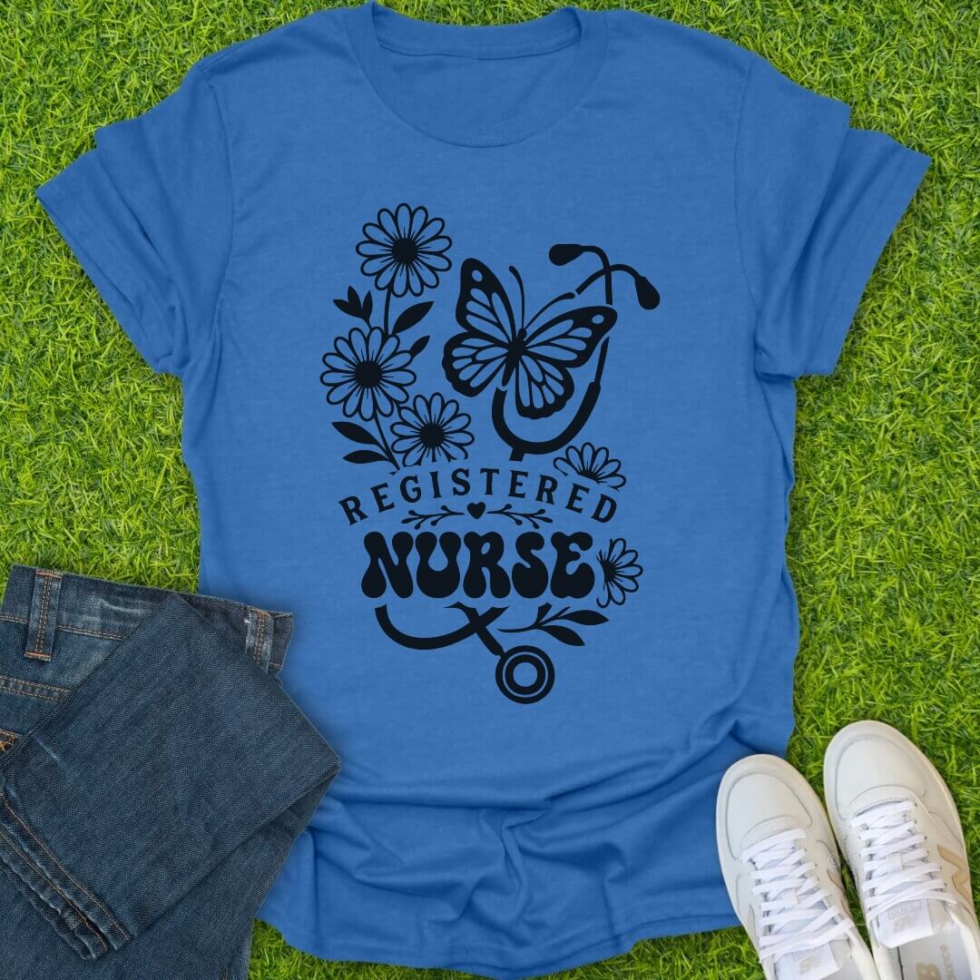 T-Shirt Heather Royal / S Caring in Full Bloom Tee