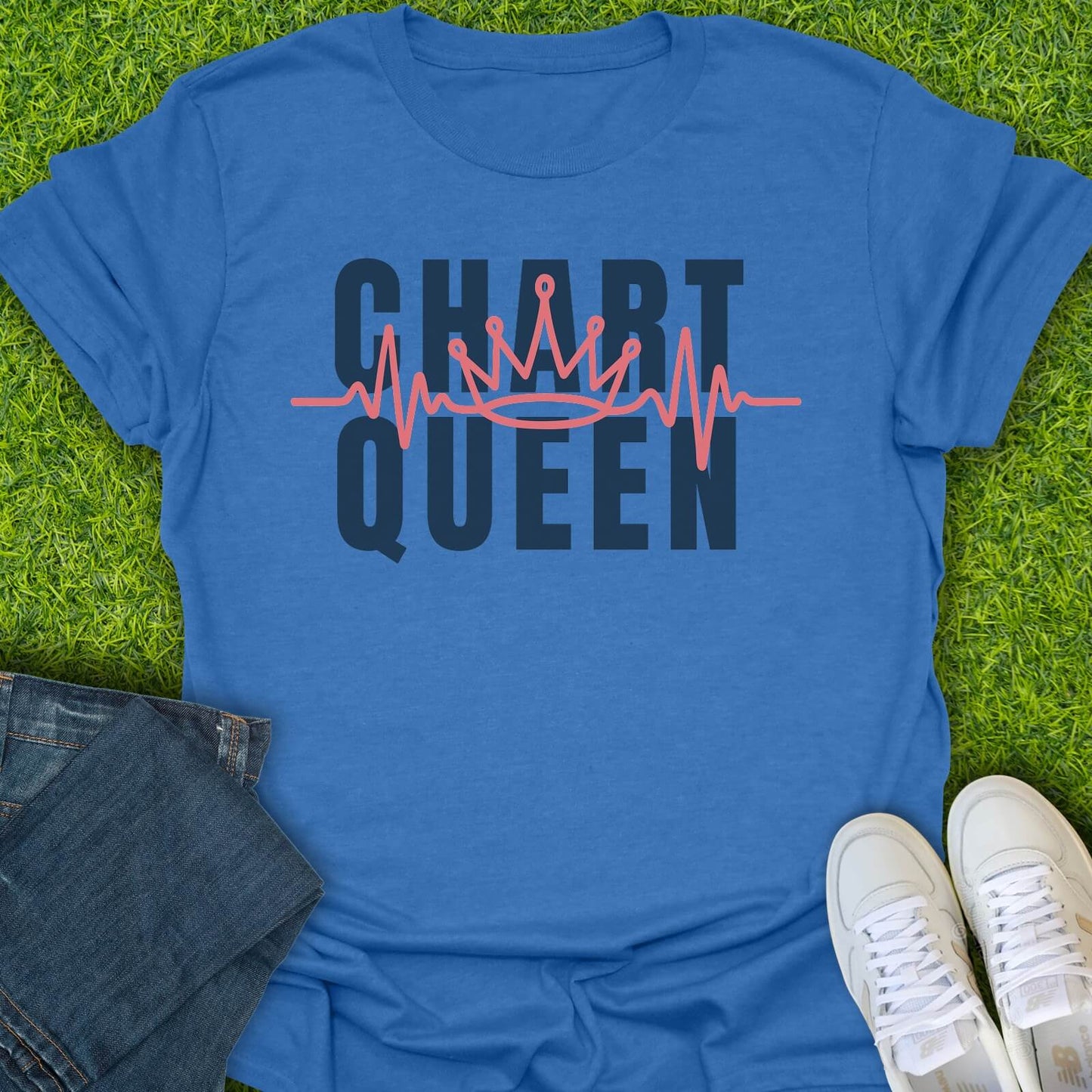 T-Shirt Heather Royal / S Chart Queen Tee
