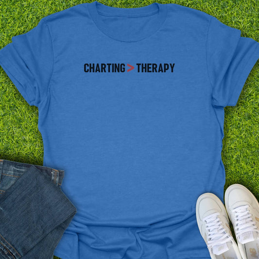 T-Shirt Heather Royal / S Charting Is Better Than Therapy Tee