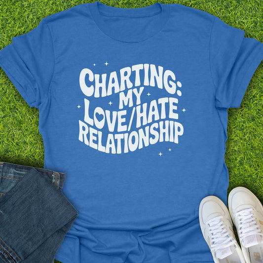 T-Shirt Heather Royal / S Charting My Love/Hate Relationship Tee