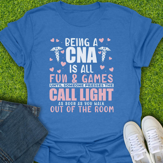 T-Shirt Heather Royal / S CNA Call Light Humor Tee