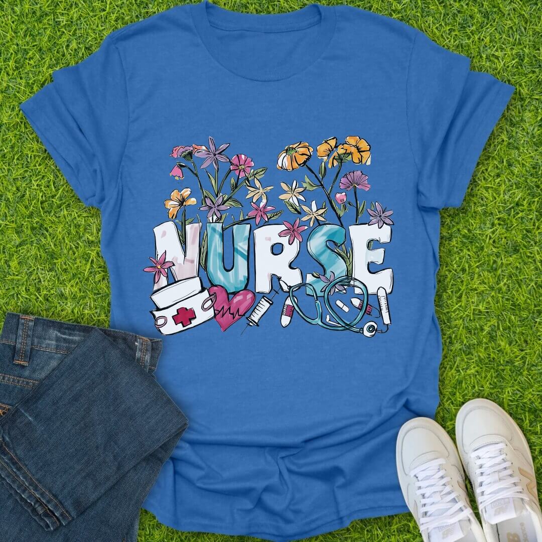 T-Shirt Heather Royal / S Hand Painted Healing Tee