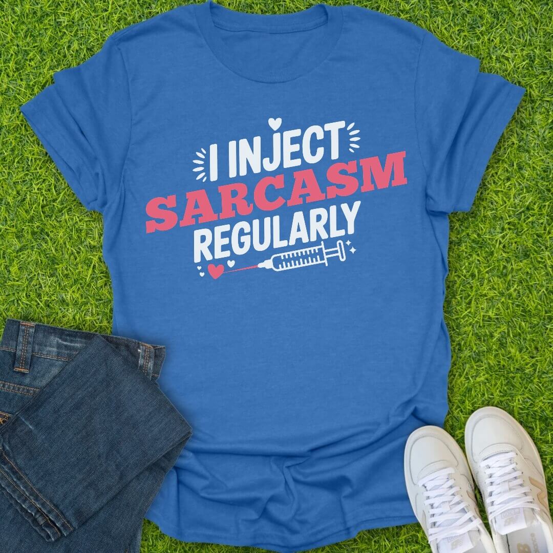T-Shirt Heather Royal / S I Inject Sarcasm Tee