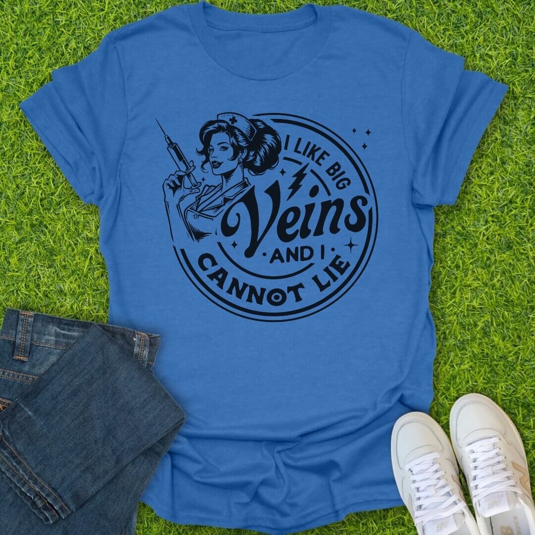 T-Shirt Heather Royal / S I Like Big Veins Tee
