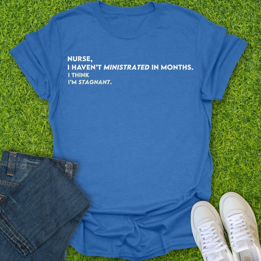 T-Shirt Heather Royal / S I Think I'm Stagnant Tee