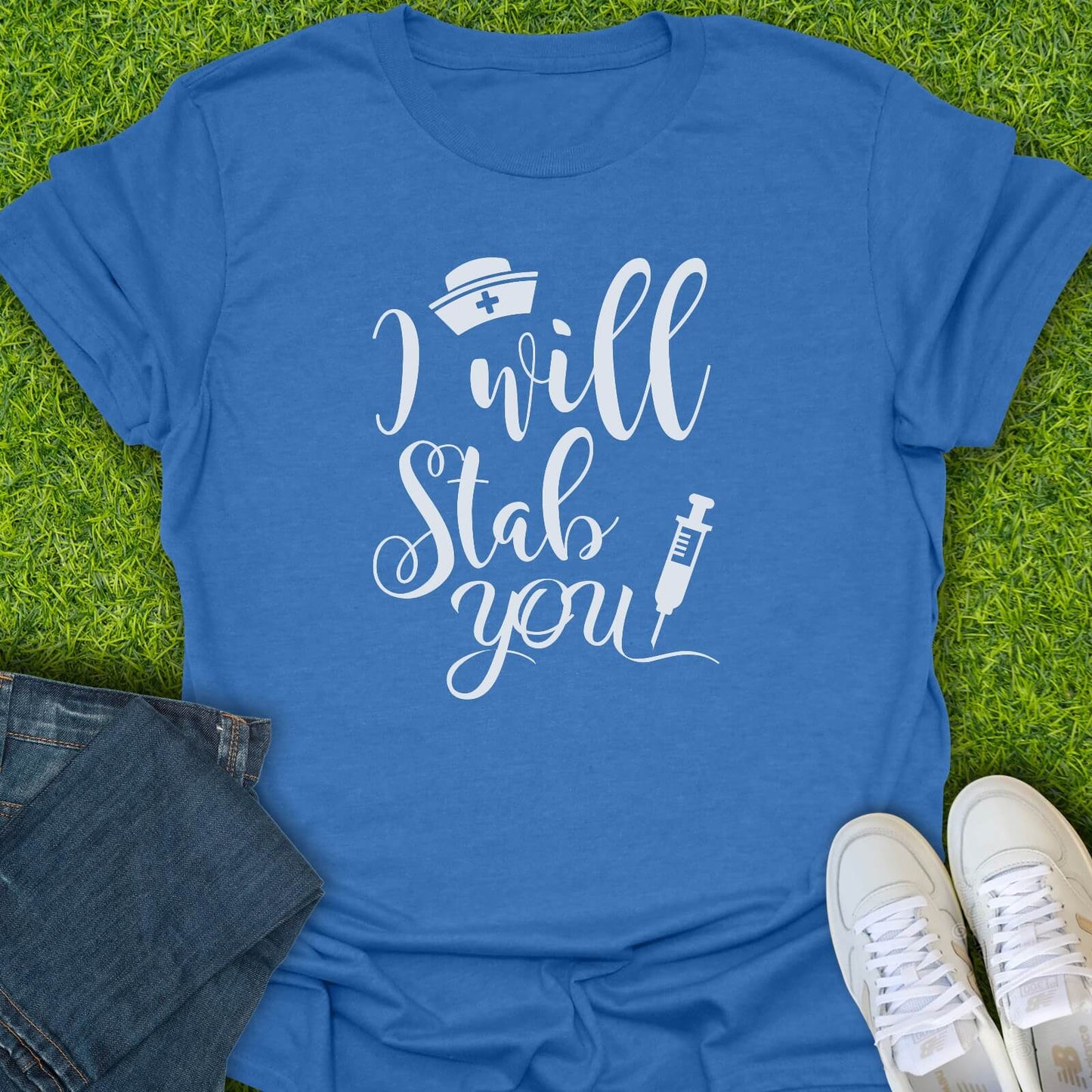 T-Shirt Heather Royal / S I Will Stab You Tee