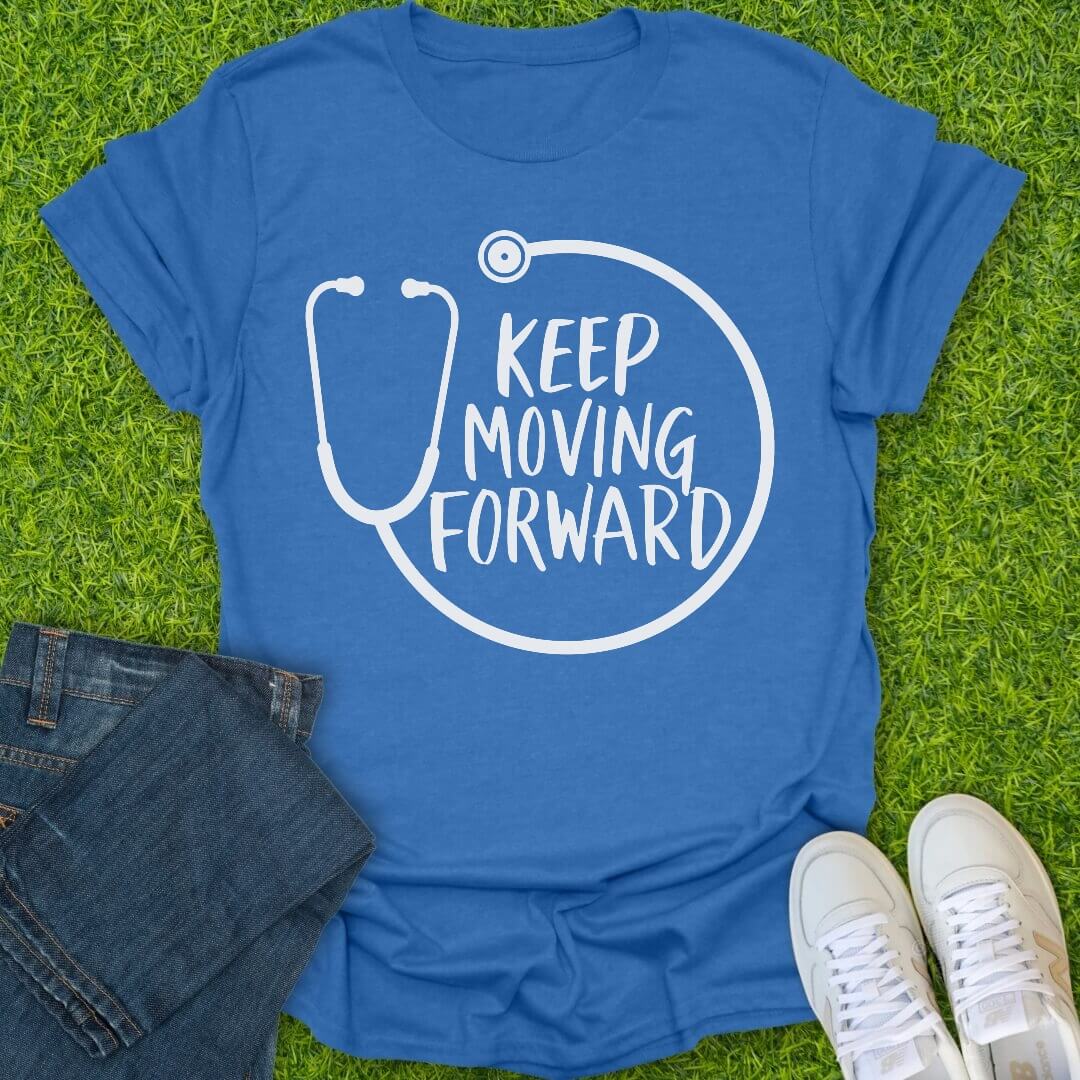 T-Shirt Heather Royal / S Keep Moving Forward Tee