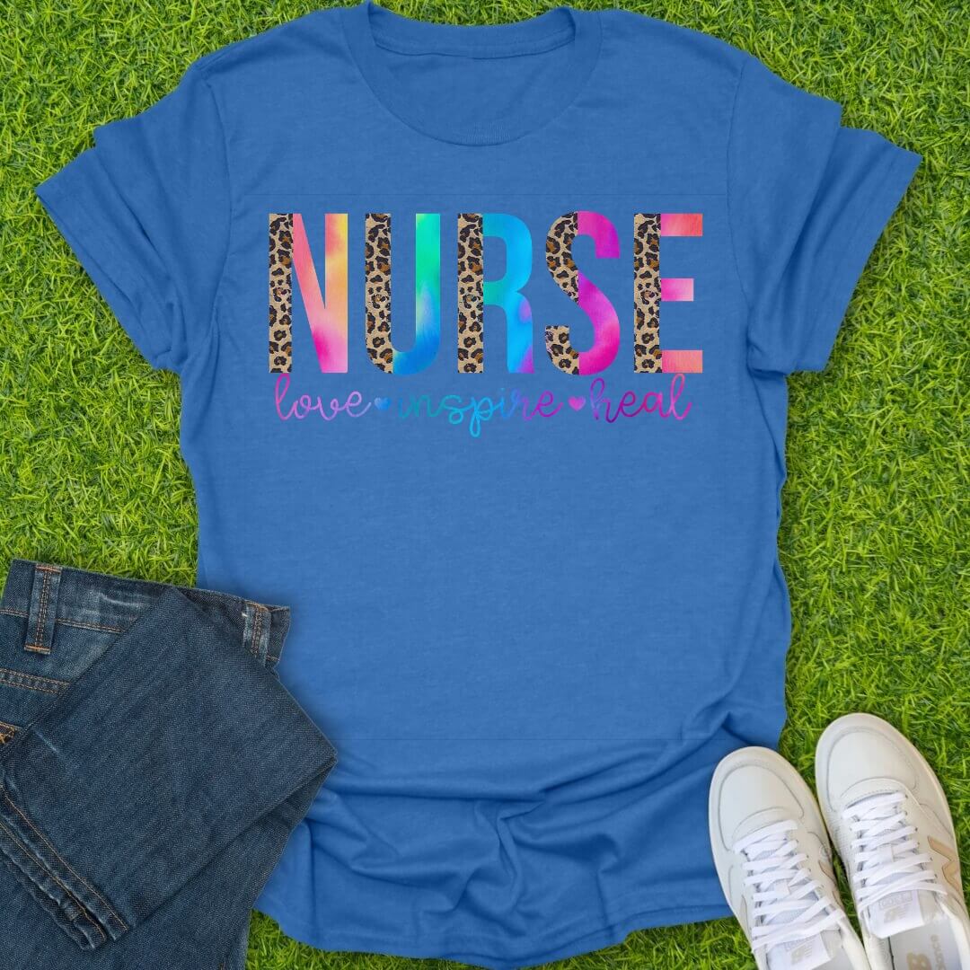 T-Shirt Heather Royal / S Love Inspire Heal Tee