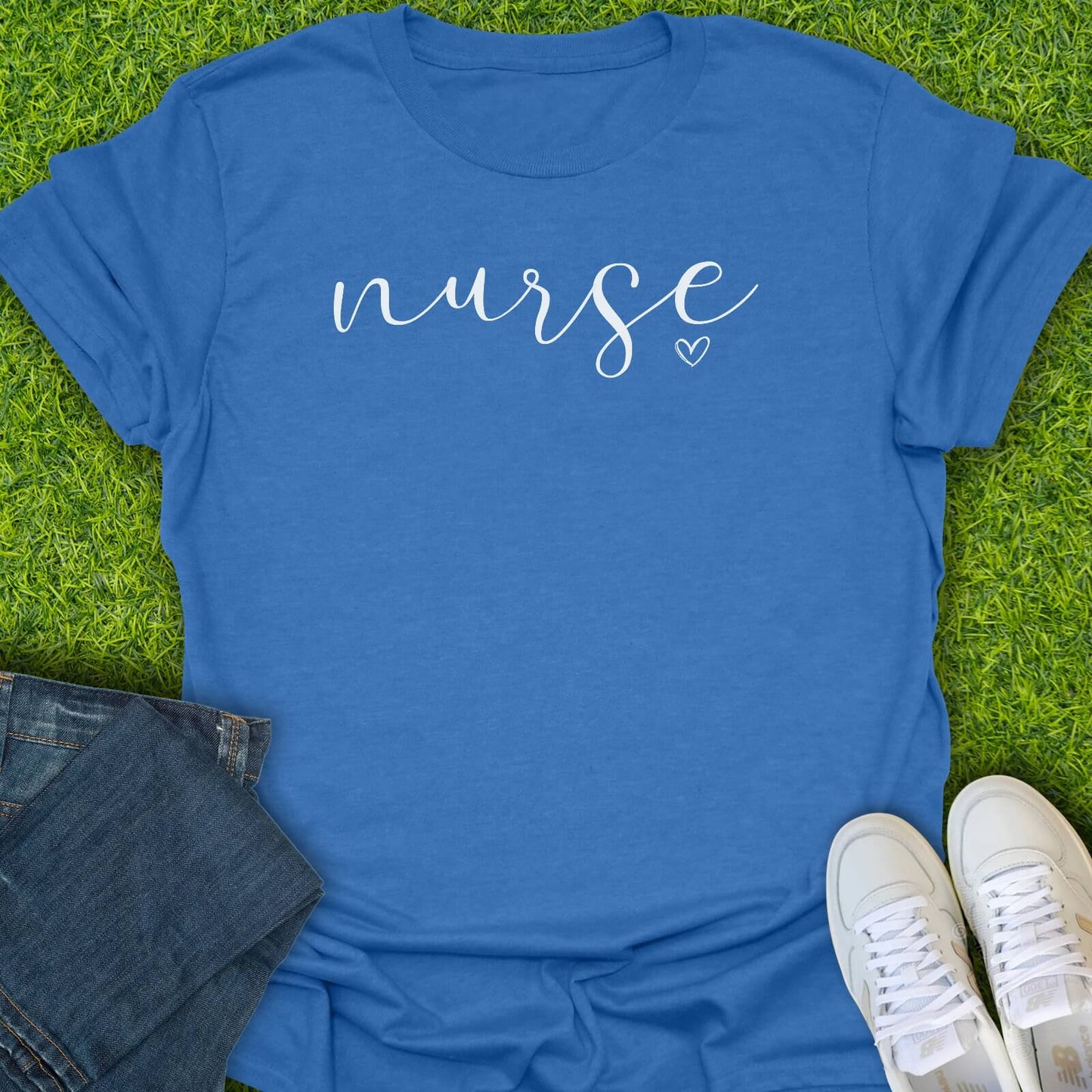 T-Shirt Heather Royal / S Minimalistic Nurse Tee