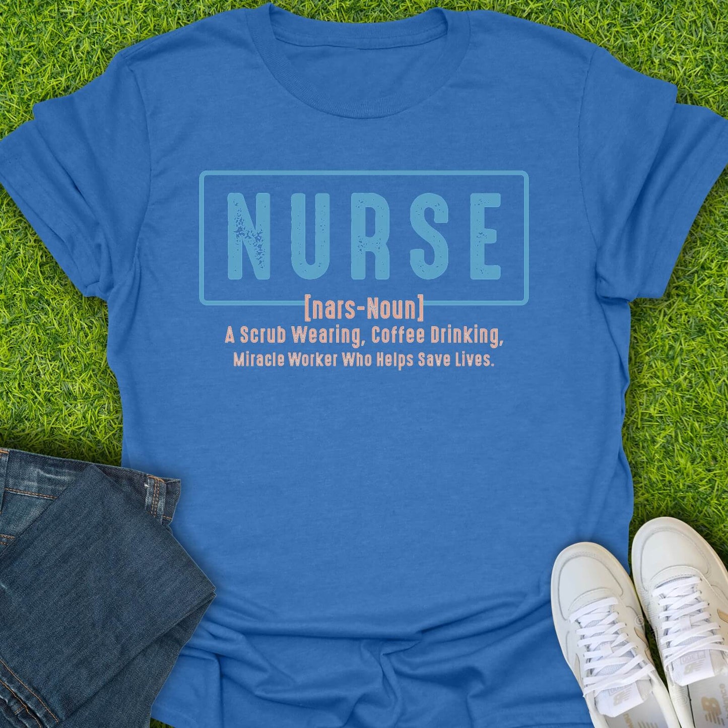 T-Shirt Heather Royal / S Nurse Miracle Worker Tee