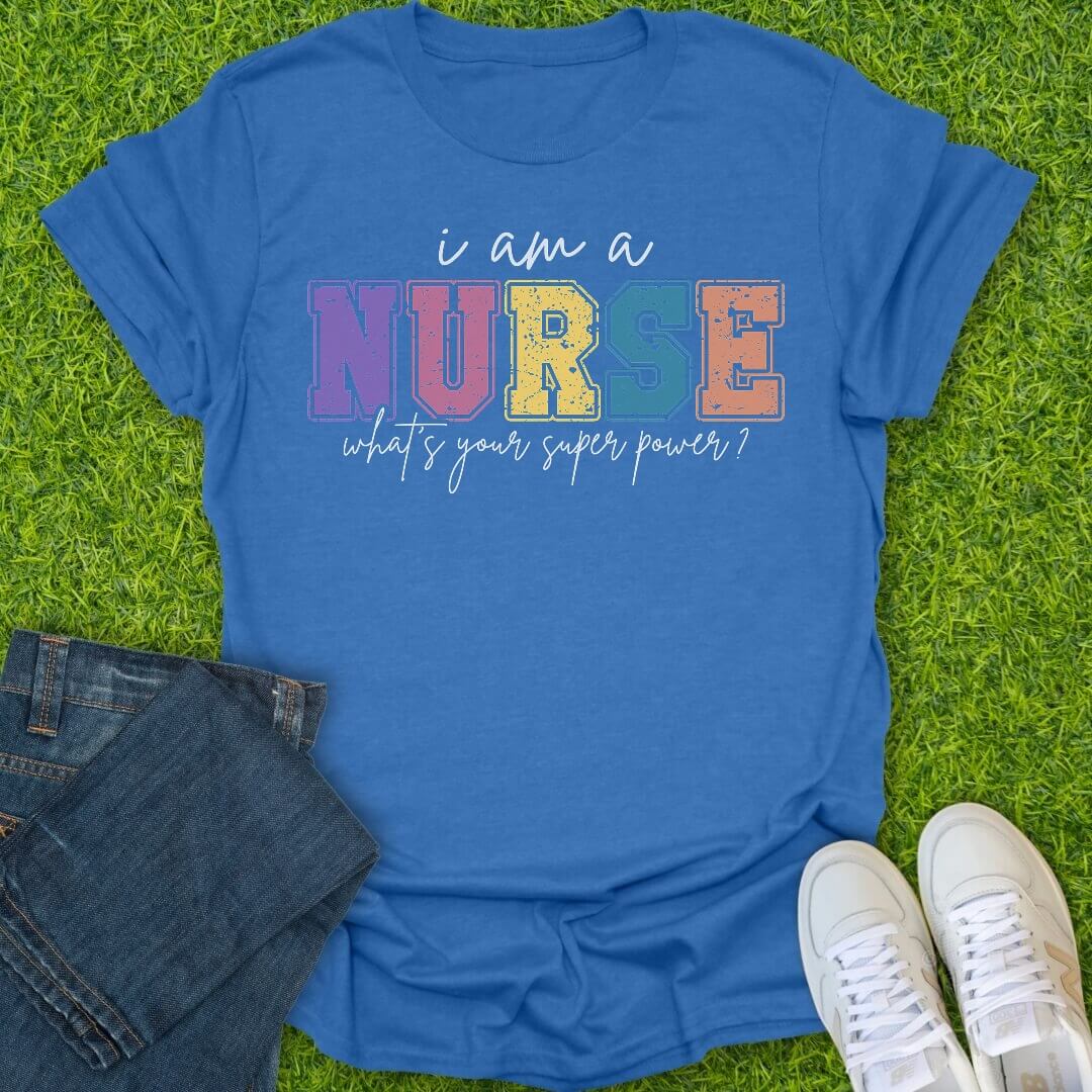 T-Shirt Heather Royal / S Nurse Superpower Tee