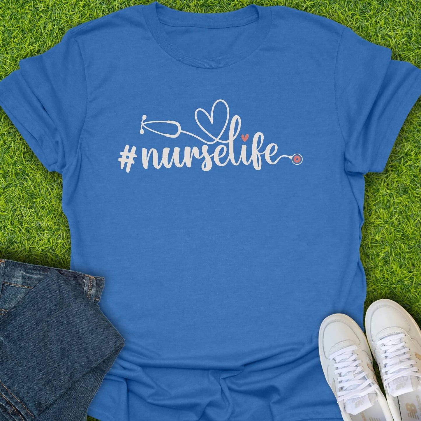 T-Shirt Heather Royal / S Nurselife Script Tee