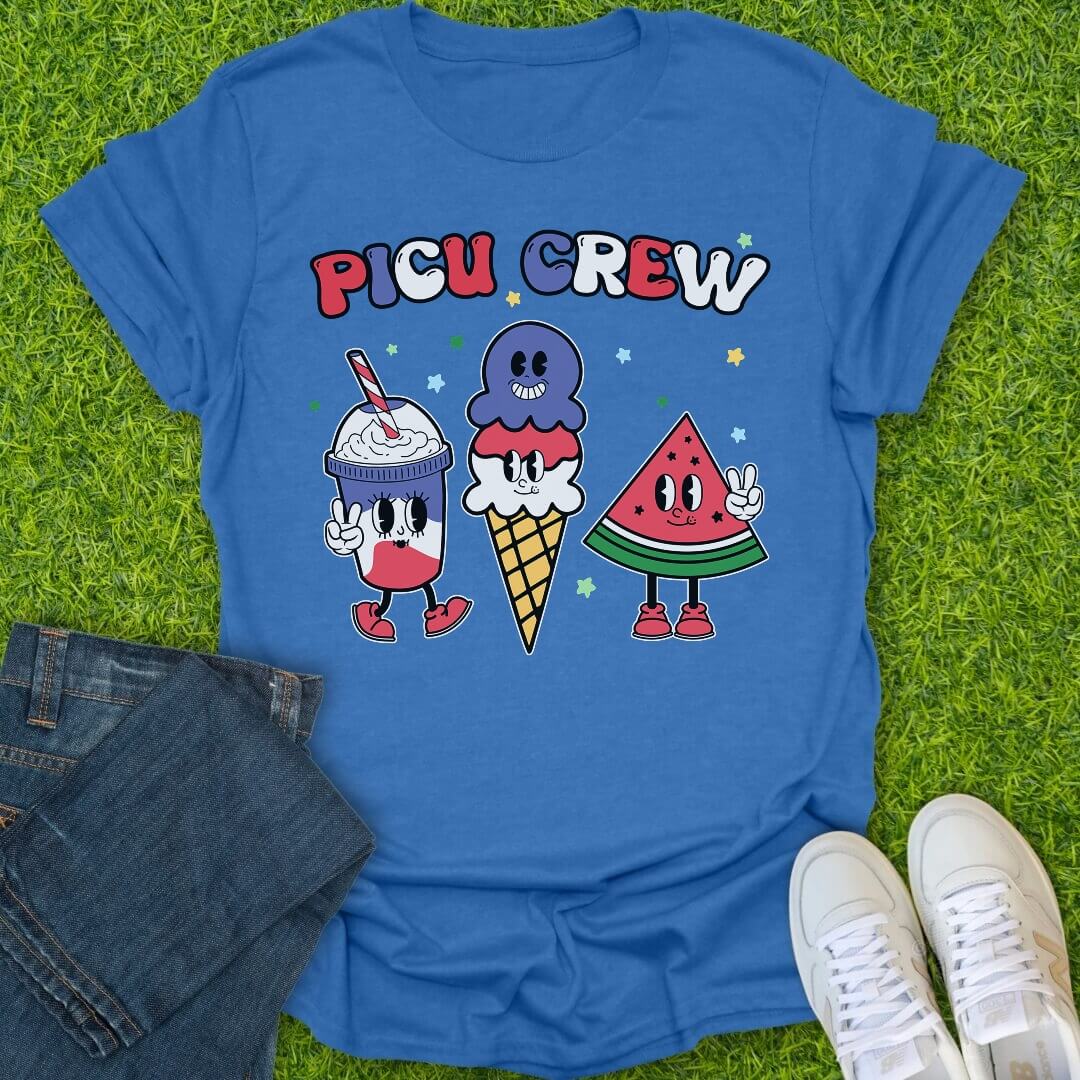 T-Shirt Heather Royal / S PICU Crew Tee
