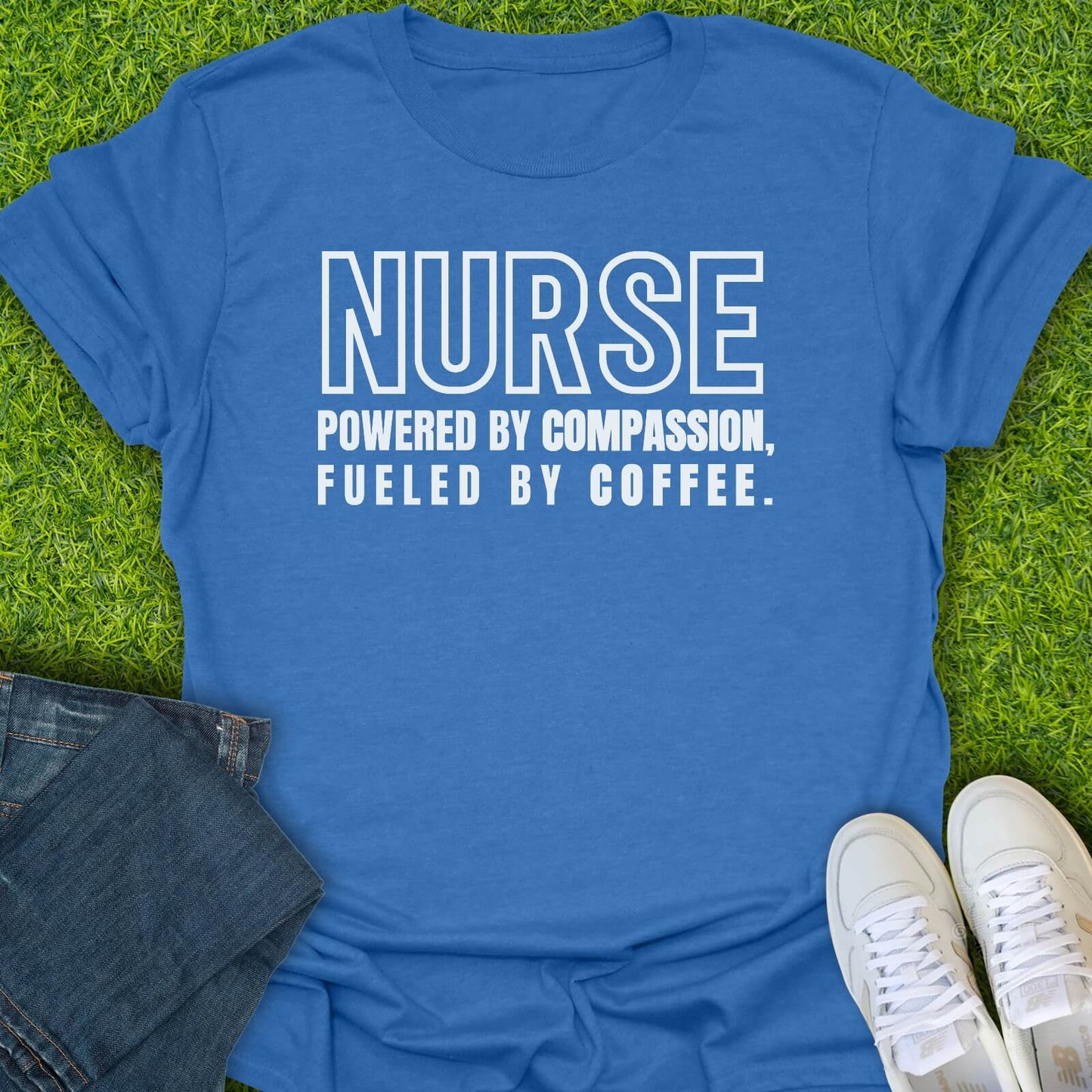 T-Shirt Heather Royal / S Powered by Compassion Tee