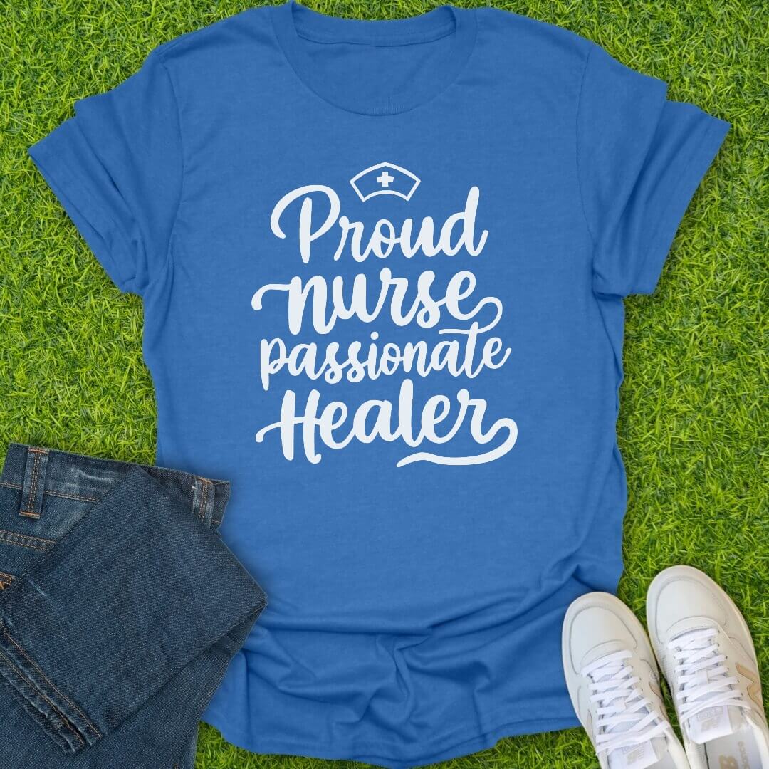 T-Shirt Heather Royal / S Proud Nurse Tee