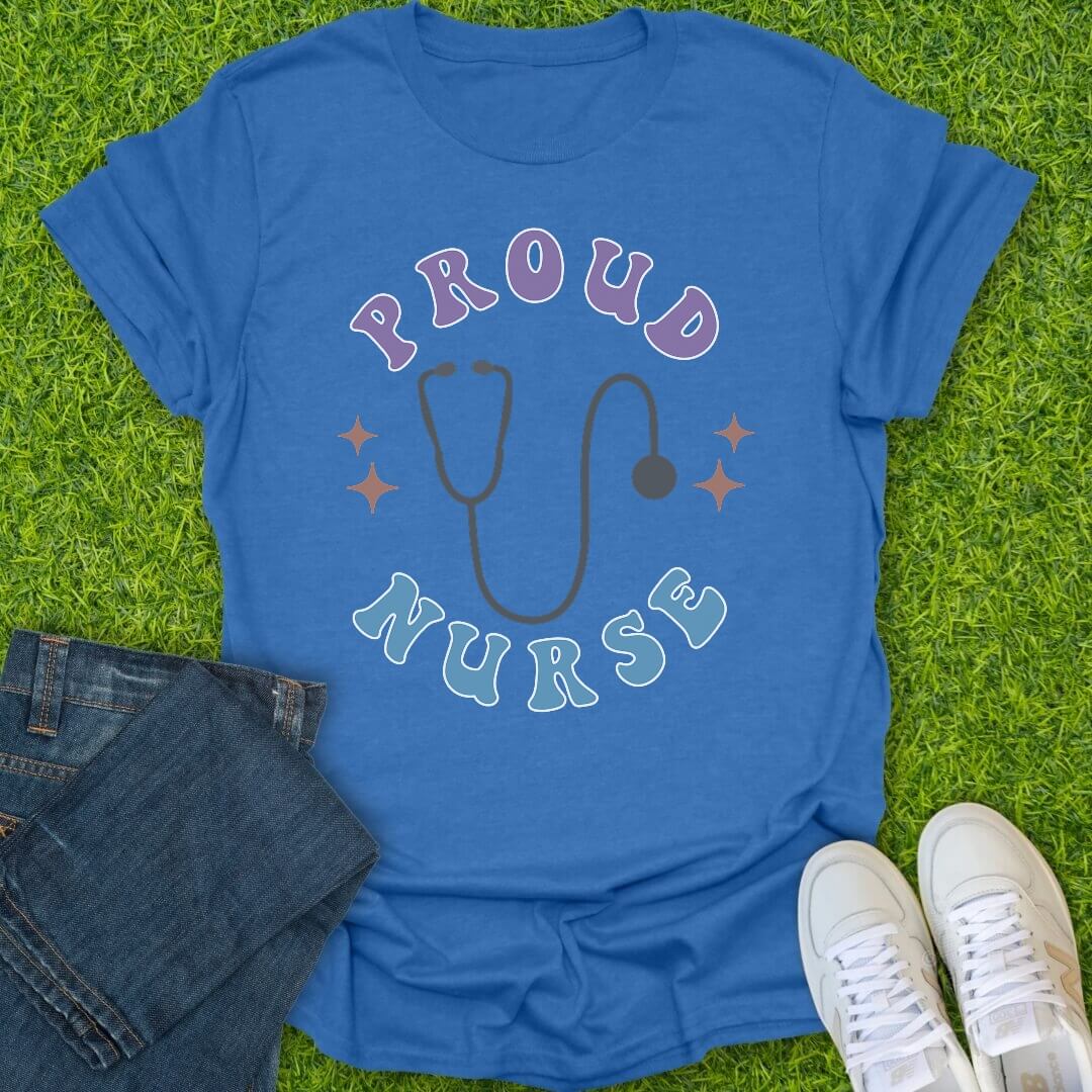 T-Shirt Heather Royal / S Proud Nurse Tee