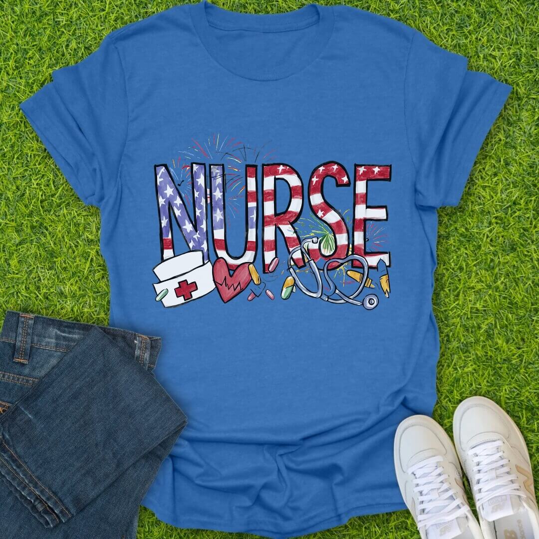 T-Shirt Heather Royal / S Red White & Scrubs Tee