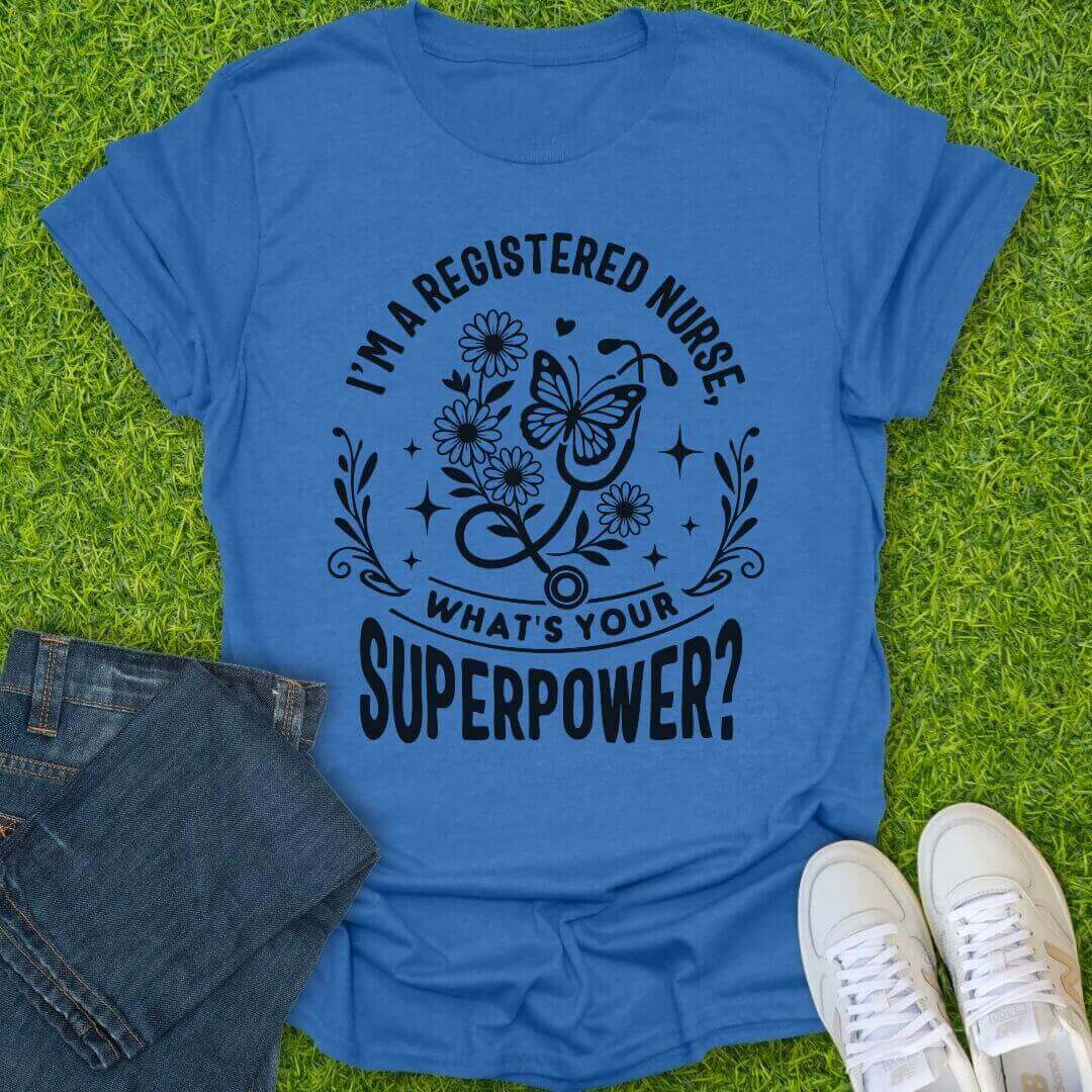 T-Shirt Heather Royal / S RN Superhero Tee