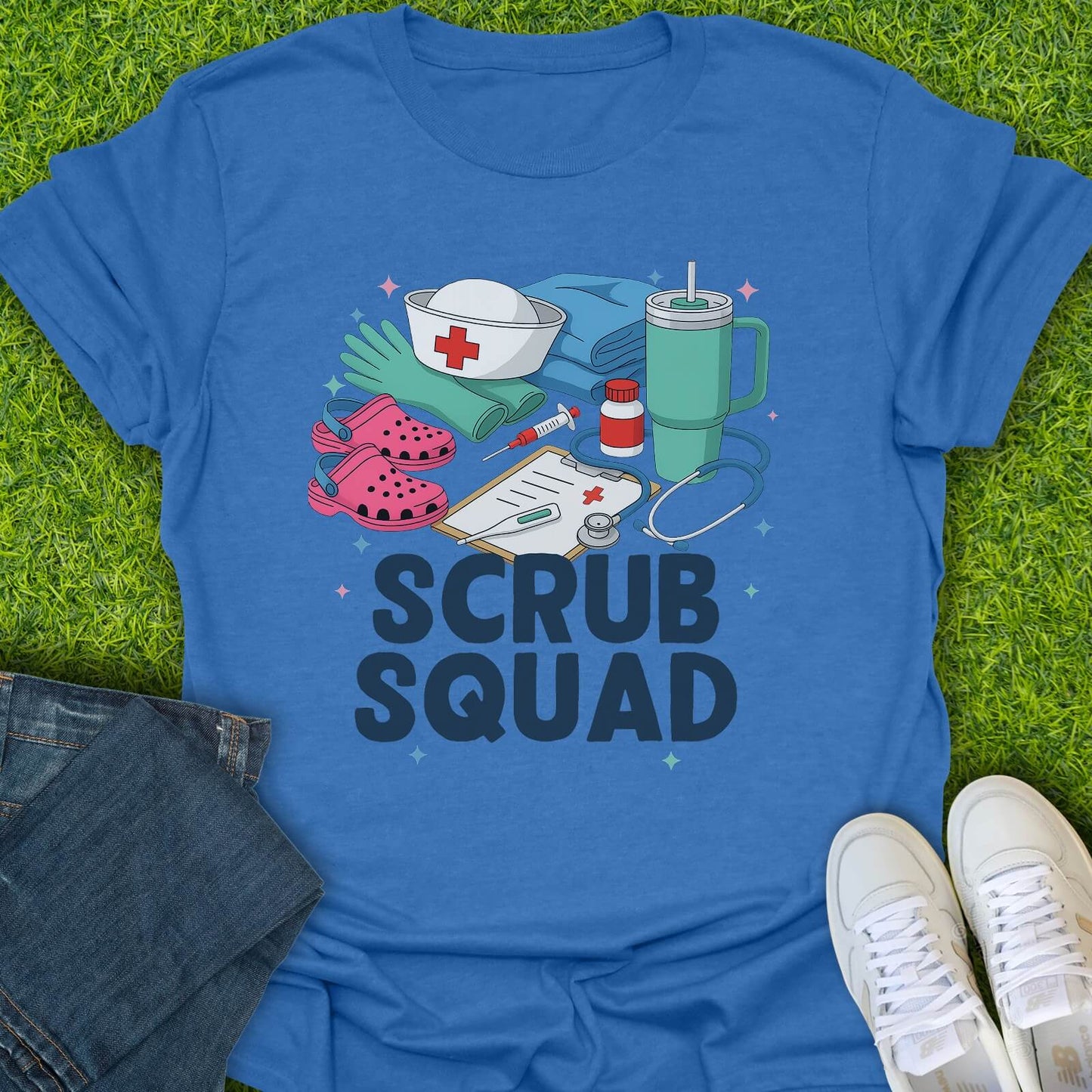 T-Shirt Heather Royal / S Scrub Squad Tee