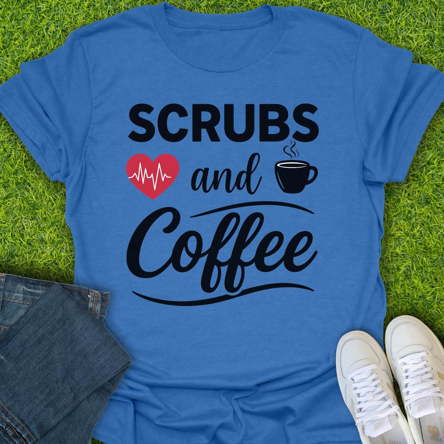 T-Shirt Heather Royal / S Scrubs & Coffee Tee